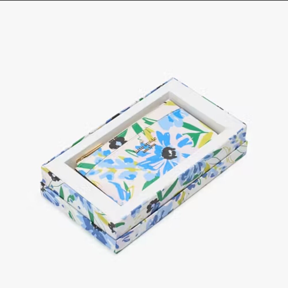 Brand New kate spade Boxed Madison Floral Large Slim Card Holder
